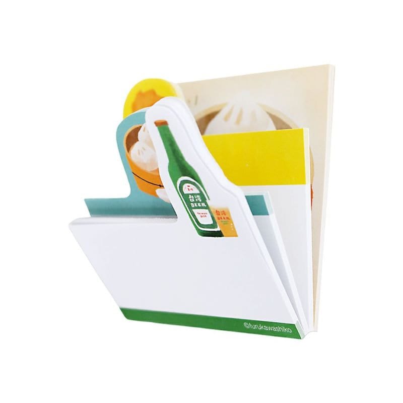 Dim Sum Sticky Notes 60 Sheets | Furukawashiko X Sun-star | TAIWAN TRIP Die Cut Mini Sticky ...