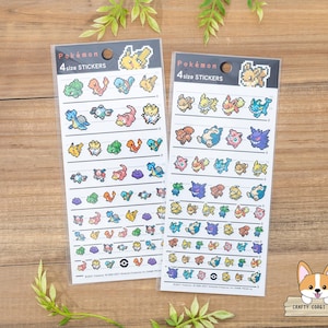 1枚 | カミオ×ポケットモンスター | 4サイズ ピクセルアートステッカー