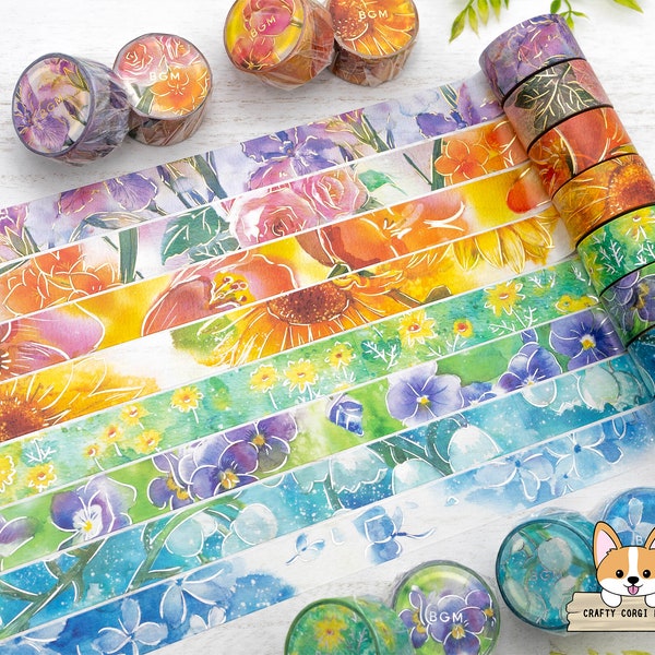 Flower Washi Tape Etsy
