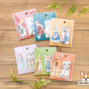 40 pezzi / Mind Wave / Adesivi fustellati AMIE Fashion / Ragazzo antico - Ragazza antica - Ragazza classica - Ragazza misteriosa - Ragazza di campagna - Ragazza di storie