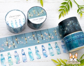 1 roll | 30mm | Mind Wave | Japanese Summer Clear Matte Tape | Sparkler - Ramune (Japanese Soda)