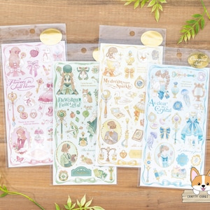 1 ark | Mind Wave | CHOUPINET Guldfolie Pärlklistermärken | Blomma - Daggdroppe - Gnistra - Kristall