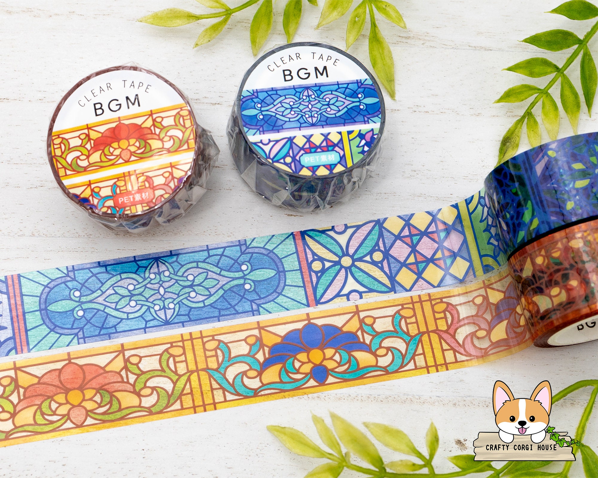 1 Roll | 20mm | BGM | Stained Glass Clear PET Tape | Kaleidoscope