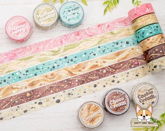1 roll | 15mm | BGM | We Love Ice Cream Foil Washi Tape | Strawberry Matcha Marble Chocolate Mint Caramel Chocolate Cream Cookies & Cream