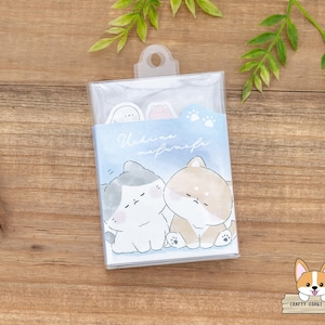 90 sheets | Kamio | UCHINO MOFUMOFU (My Furry Friend) PATAPATA Sticky Notes Memo Pad Booklet | Mix