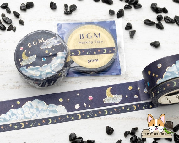 Washi Tape - Clouds (5mm) - Holo Gold Foil (Set of 3)