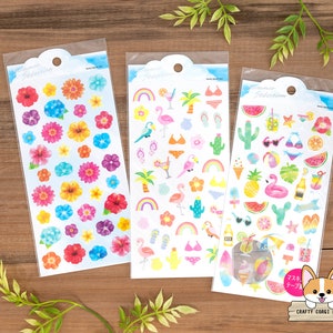 1 sheet | Mind Wave | SUMMER SELECTION Stickers | Summer Flower - Neon Summer Motif - Tropical