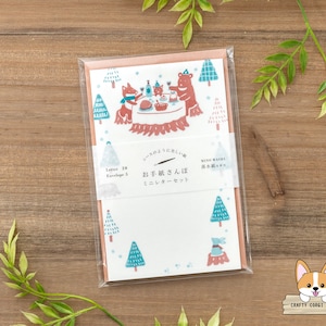 20 sheets 5 envelopes | Furukawashiko | Winter Limited Osampo Series Mini Letter Set | Forest Party