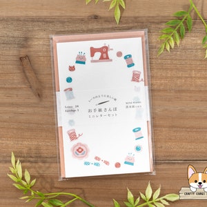 20 hojas 5 sobres / Furukawashiko / Juego de minicartas OSAMPO de edición limitada de invierno / Costura