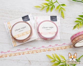 1 roll | 7mm | Mind Wave | Clear Matte PET Tape | Hokkori Ribbon - Hokkori Frill