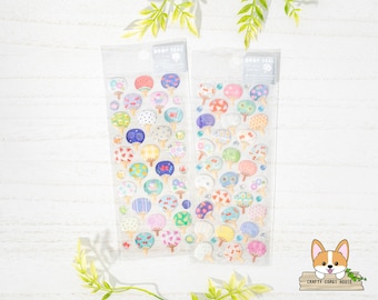 1 hoja / Activo / Pegatinas de resina 3D con purpurina y lámina dorada de verano / Uchiwa (abanico japonés)