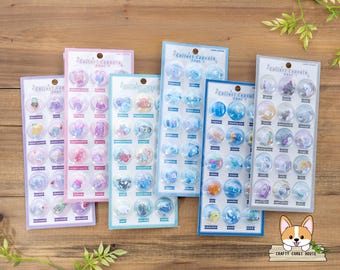 1 sheet | Kamio | COLLECT CAPSULE Clear 3D Gel Sticker Flakes | Summer Sweets - Candy - Ocean - Silky Blue - Universe - Ghost Apartment