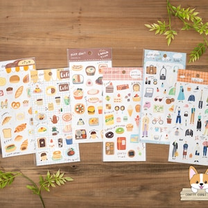 1 vel | Kamiiso SAIEN x Tomatomayu | NICE DAY-stickers | Bakkerij - Café - Lunchtijd - Snacktijd - Feestdagen - Code van vandaag