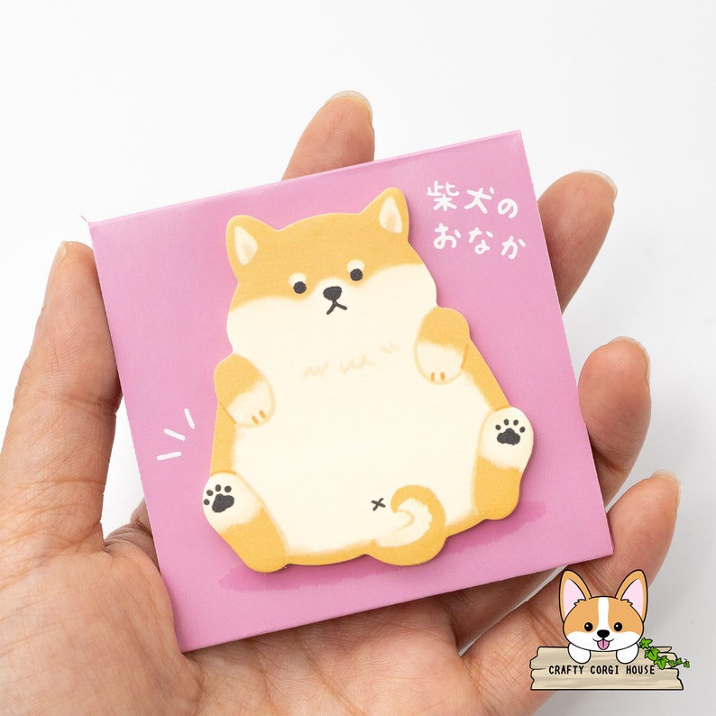 30 sheets Mind Wave POMPON HIP Shiba Inu Stand Sticky Notes Memo Pad Red Shiba Inu Black Tri Shiba Inu image 6