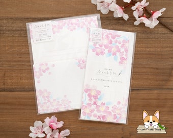 4 hojas 2 sobres o 6 hojas 3 sobres / Furukawashiko / CARTA DE HOY Juego de letras washi estilo japonés / Sakura