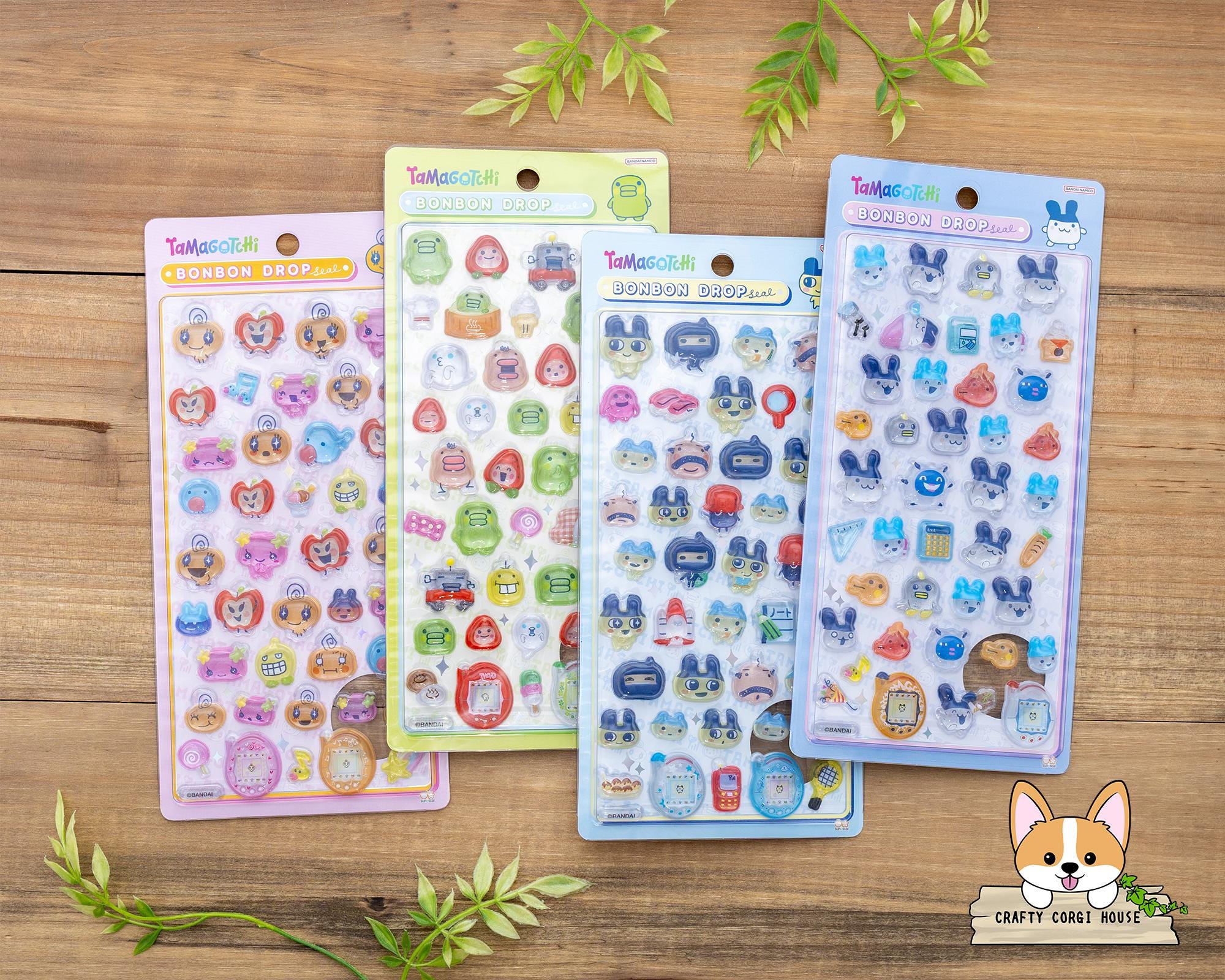 1 Sheet | Sun-star X Tamagotchi | BONBON DROP Glitter 3D Gel