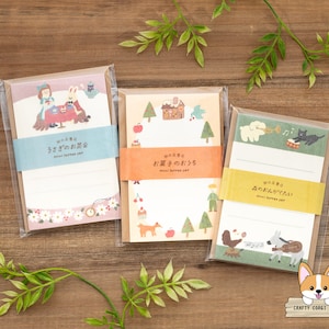 30 hojas 5 sobres / Furukawashiko / PAPER HILL BOOKSTORE Mini Letter Set / Rabbit's Tea Party - Sweet Home - Forest Musicians