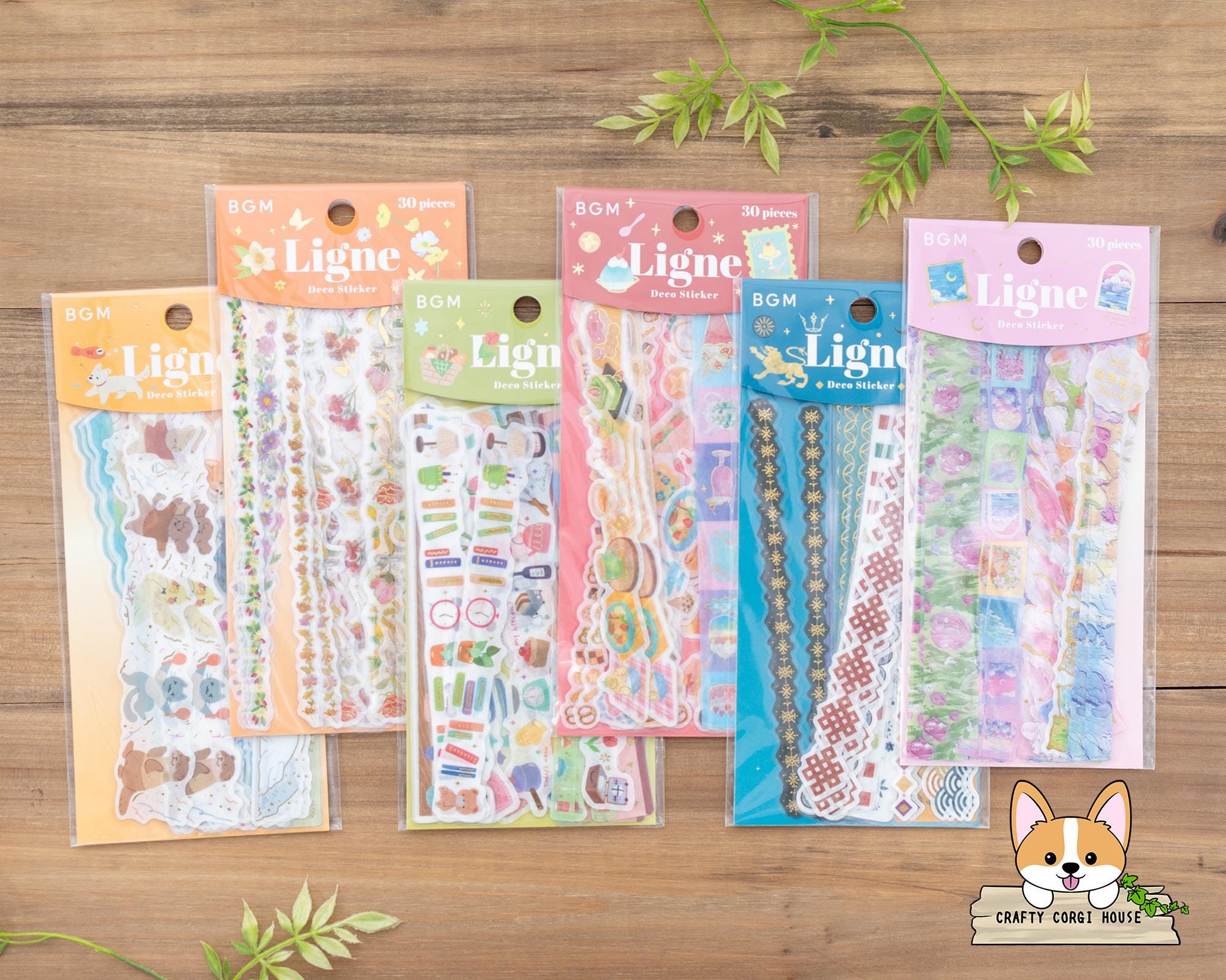 30 pezzi / BGM / LIGNE (Lunghezza) Adesivi decorativi / Amico animale - Profumo di fiori - Decorazione per la casa - Salotto dei dolci - Motivo del mondo - Pittura a olio