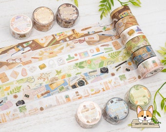 1 or 3 pc set | 20mm | BGM | MY DESK Foil Washi Tape | Artist - Architect - Collector - Botanist - Traveller - Vlogger