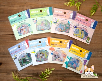 45 stuks | World Craft x Moomin | Washi gestanste stickers | Bos - Feest - Vrienden - Little My Selection - silhouetten