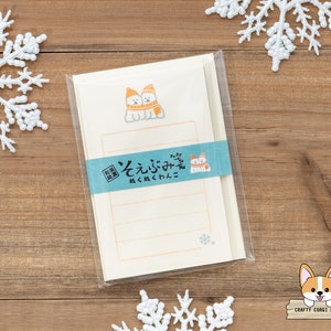 30 hojas, 5 sobres / Furukawashiko / Juego de minicartas SOEBUMI-SEN de edición limitada de invierno / Perros cálidos y acogedores