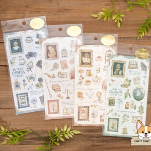 1 hoja / Mind Wave / Pegatinas de perlas doradas CHOUPINET / Luna - Sophia - Charlotte - Olivia