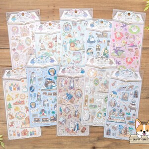 1 folha | Kamio | Adesivo MONOGATARI | HanselGretel, LittleRed, MatchGirl, WizardOfOz, Thumbelina 3, LittlePig, PussBoot, Wolf7, Goat Bremen, Musician