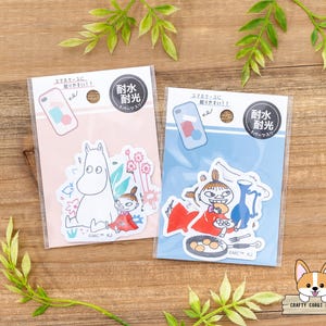 5 pc | Kamio x Moomin | Waterproof / Light Resistant Deco Die Cut Stickers  | Hide in Seek with Flowers - Lovely Lunch