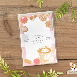 20 hojas 5 sobres / Furukawashiko / Juego de minicartas OSAMPO de edición limitada de invierno / Hora del té relajante
