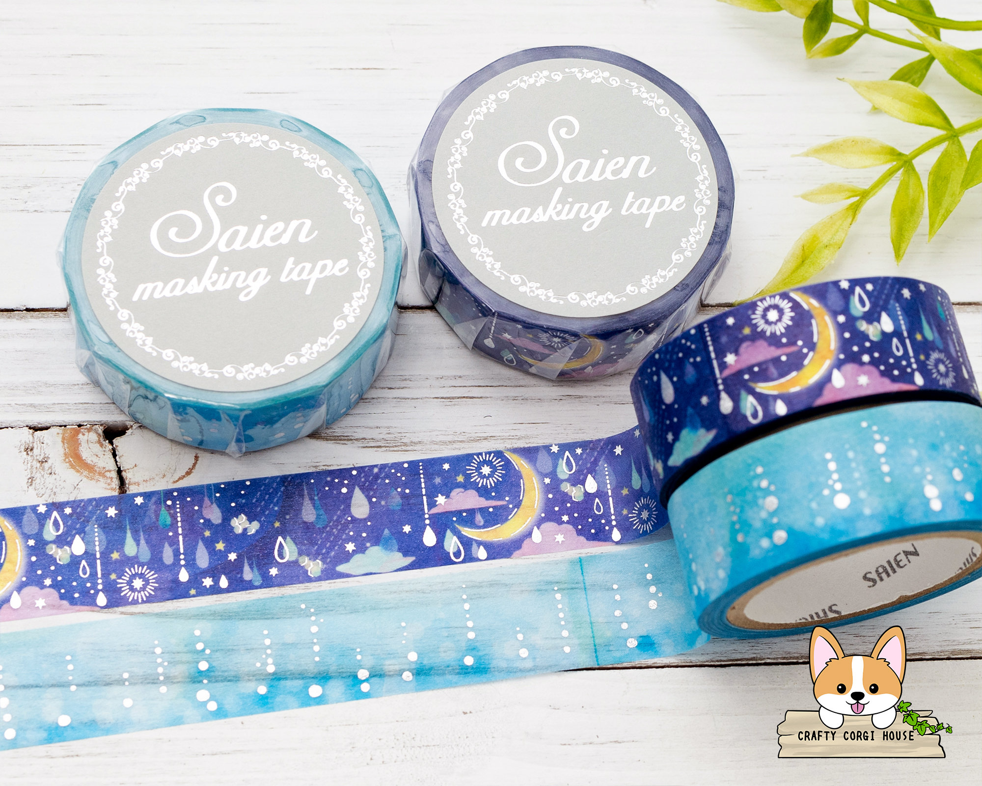 Sky Blue Washi Tape Stickers | Magnet