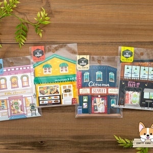 40 stuks | Mindwave | KOTORI-MACHI Shop gestanste washistickers | Boetiek - Restaurant - Bioscoop (bioscoop) - Bar