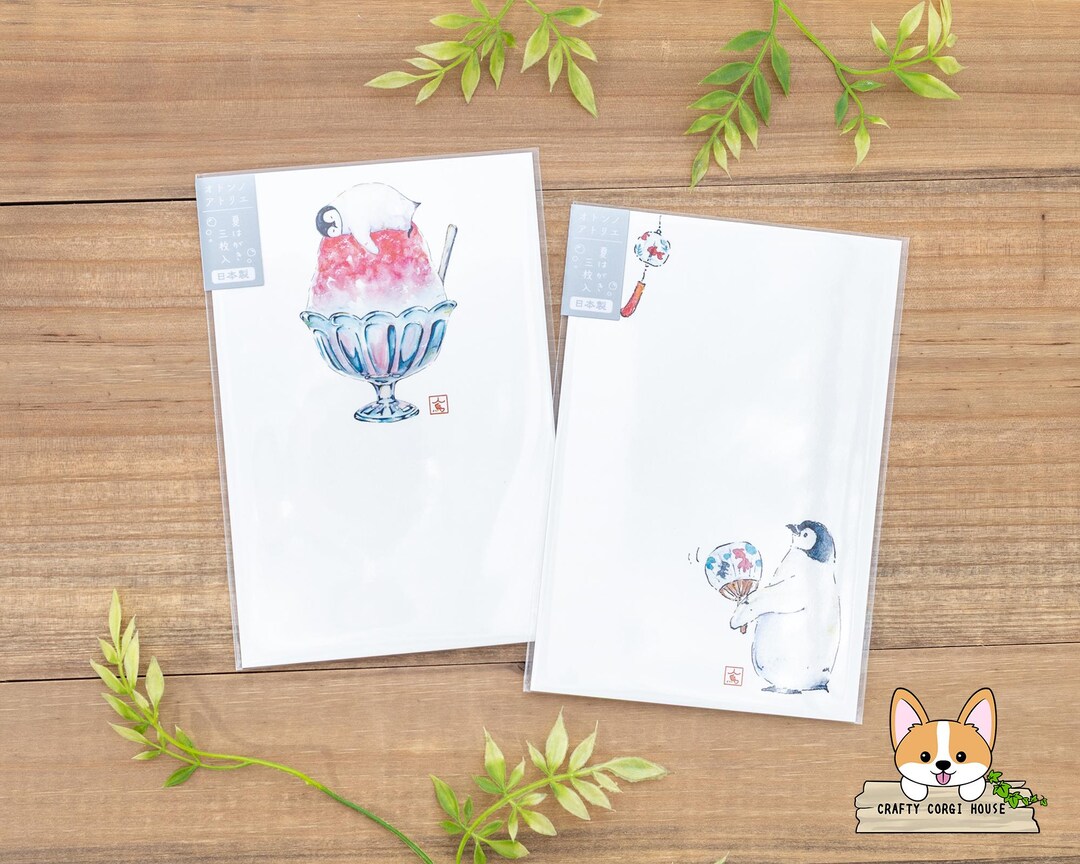 3枚セット｜アクティブ×オートン｜ペンギンサマーポストカード｜かき氷