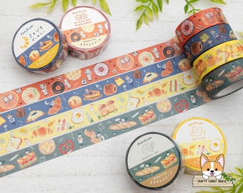 1 or 2 pc set | Furukawashiko | YAKITATE PANTOWN (Bread Town) Washi Tape | NikoNiko Marupan - Mikazuki Bakery - Asagopan - KariKari Bakery