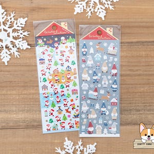1 vel | Mindwave | WINTERSELECTIE Foliestickers kerstman kerstman | Petite Santa Village - speelgoedkerstman