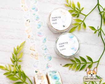 1 or 2 pc set | 18mm | Mind Wave | Die Cut Washi Tape | Obake (Ghost) - Bubble