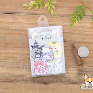 90 sheets | Crux x Sanrio | PATAPATA Sanrio Characters x Obakenu Sticky Notes Memo Pad Booklet | Hug Plush