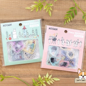 24 pc | Sun-Star x Moomin | Puffy Die Cut Sticker Flakes | Moomin - Little My
