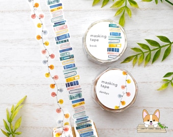 1 or 2 pc set | 18mm | Mind Wave | Die Cut Washi Tape | Denkyu (Lights) - Book