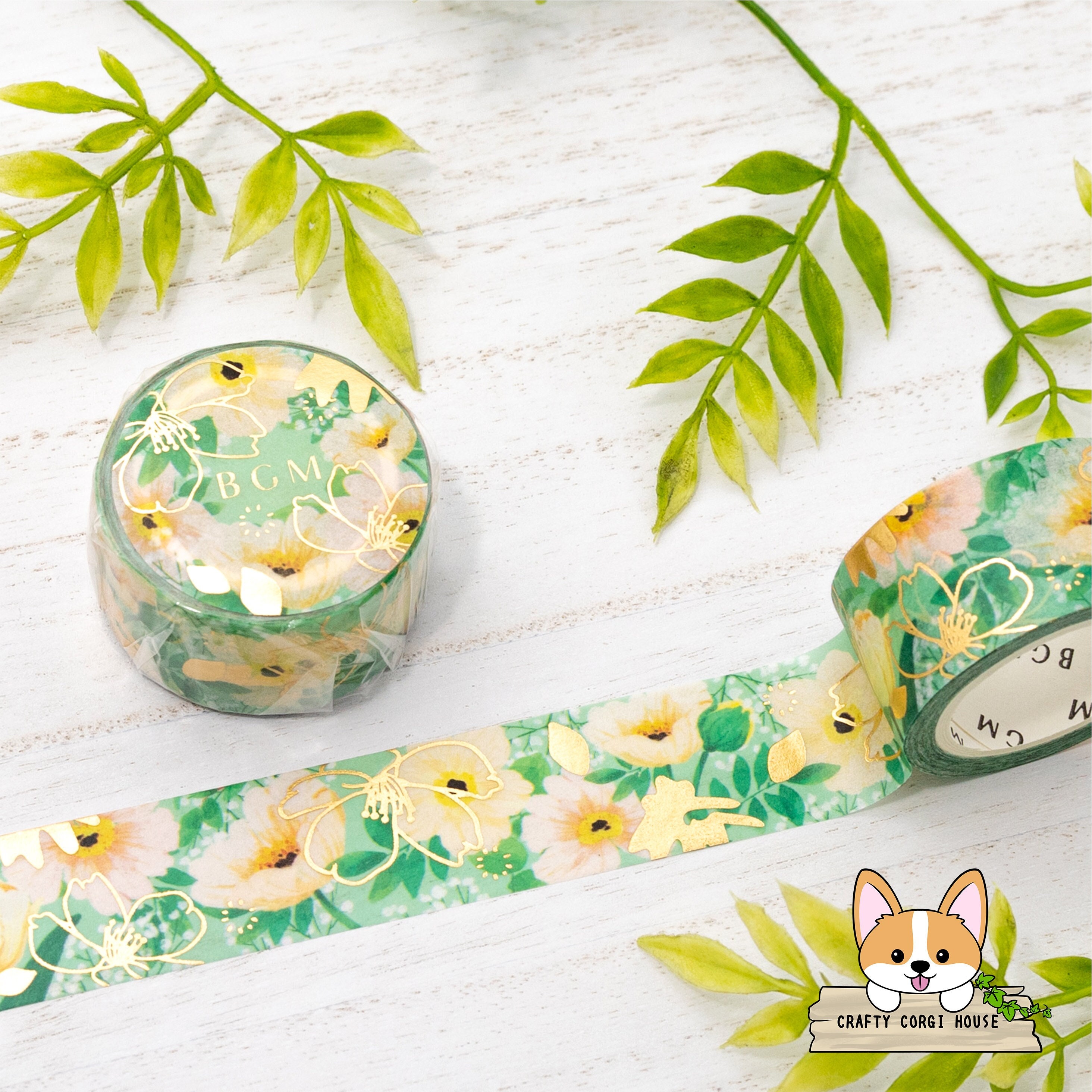 1 Or 2 Pc Set mm Bgm Flower Melody Foil Washi Tape Etsy