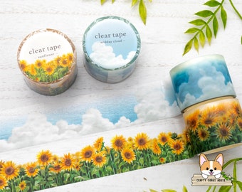 1 roll | 30mm | Mind Wave | Summer Clear Matte Tape ROLL | Midday Cloud - Sunflower