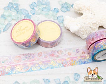 1 roll | 15mm | Kamiiso SAIEN | Summer Foil Washi Tape | Marine Utopia - Mermaid