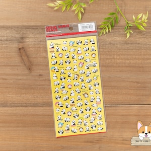 1 sheet | Mind Wave | PUCHI PUCHI Panda Glossy Paper Stickers | Panda