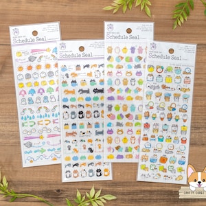 1 sheet | Mind Wave | SCHEDULE Frame Planner Clear Stickers | Weather - Cat - Animal - Gorogoro Nyansuke