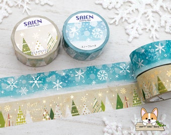 Christmas Festive Striped Foiled Pastel Washi Tape FESTIVE SSC15019 