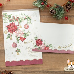 10枚、封筒4枚 | NB | クリスマスレター 和紙エンボス加工 金箔罫