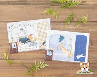 1 kartka i 1 koperta | Active x Schinako Moriyama | Kartka okolicznościowa Rabbit 3D BOX | Muzyka (Wszystkiego najlepszego z okazji urodzin) - Starry Sky (Just For You)
