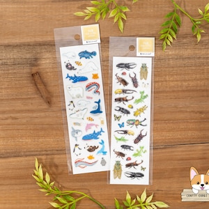 1 sheet | NB | BIJOU Resin Stickers | Sea Creatures - Insects