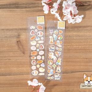 1 sheet | NB | Japanese Style Gold Foil Paper Stickers | Nostalgic Toys - Wagashi (Japanese Sweets)