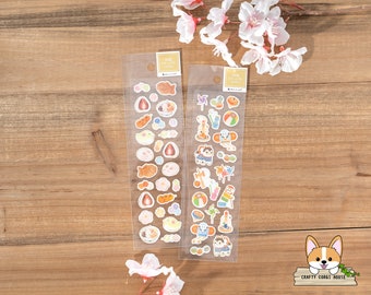 1 or 2 pc set | NB | Japanese Style Gold Foil Paper Stickers | Nostalgic Toys - Wagashi (Japanese Sweets)