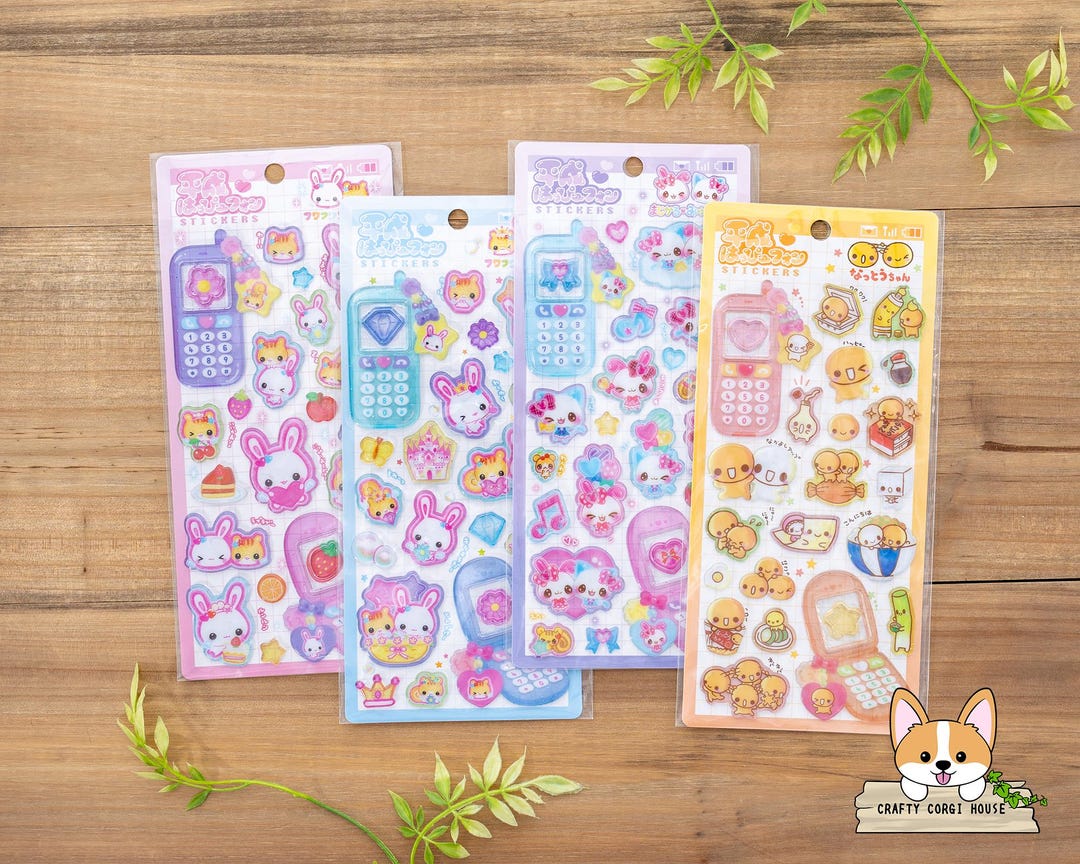 1枚 | Crux | HEISEI HAPPY PHONE ジェルシール | ふわふわラビちゃん